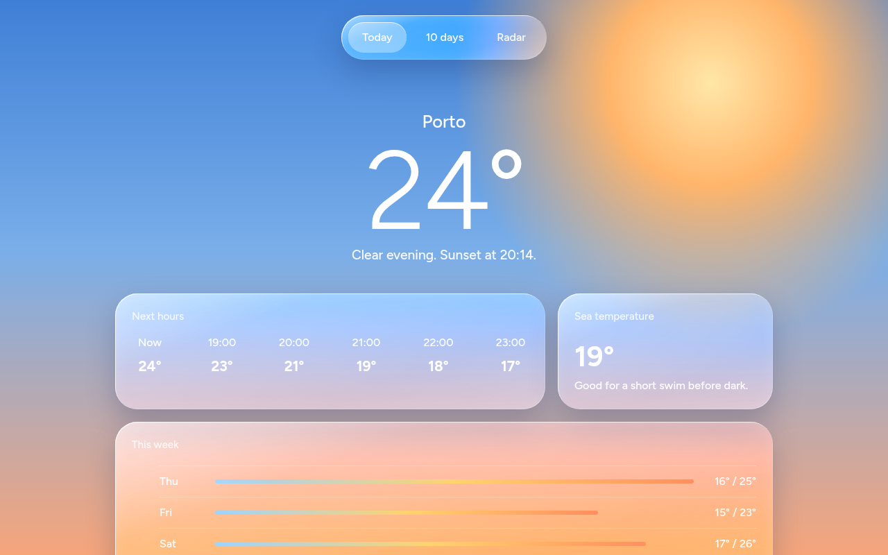 Liquid Glass CSS template preview