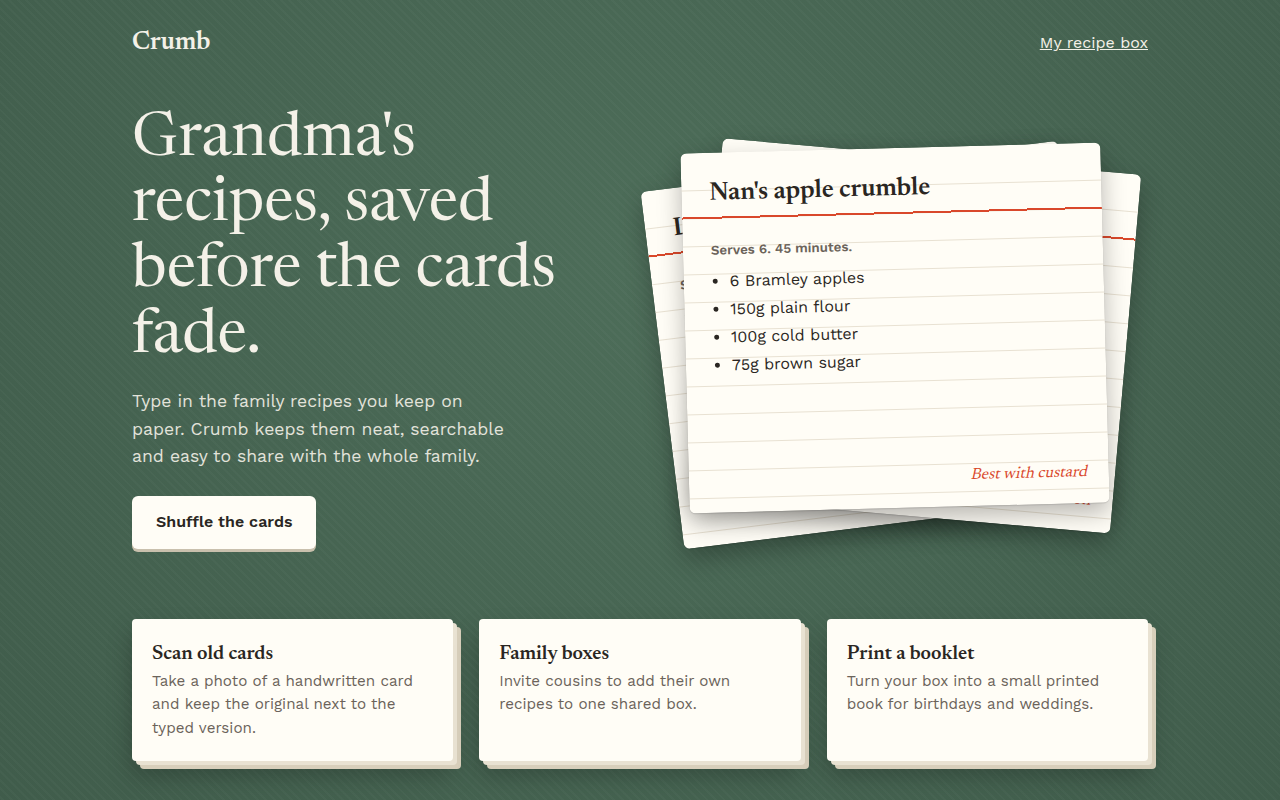 Paper Stack CSS template preview