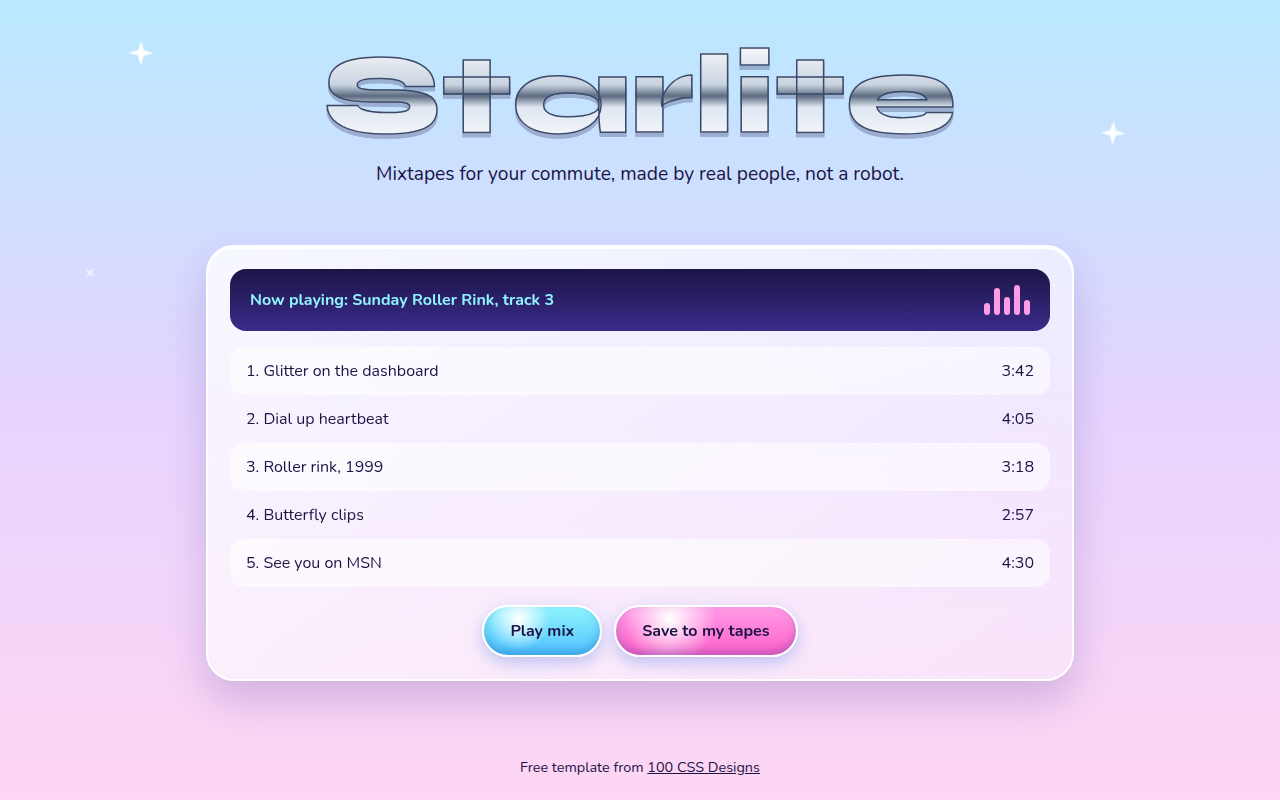 Y2K Revival CSS template preview