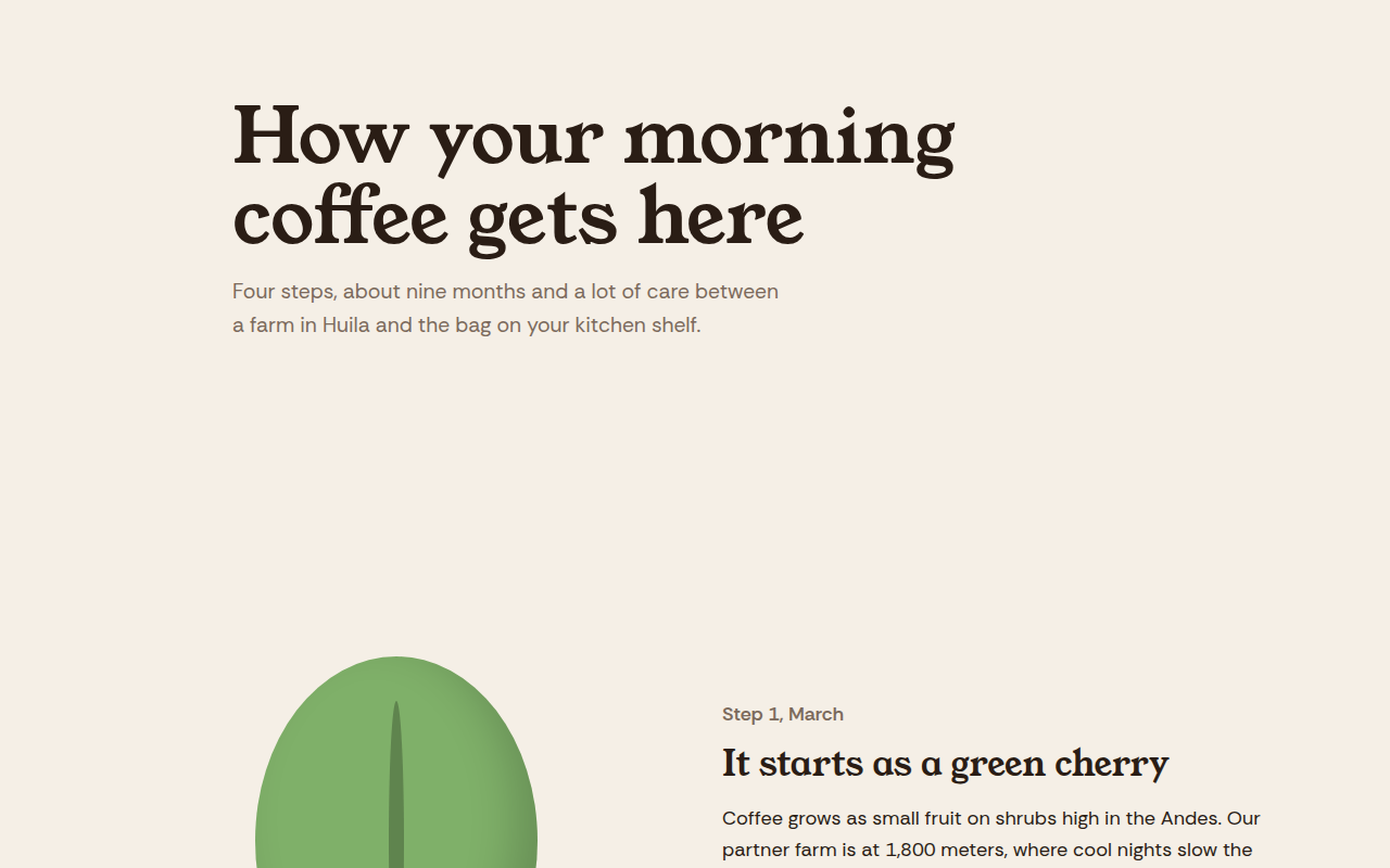 Scrollytelling CSS template preview