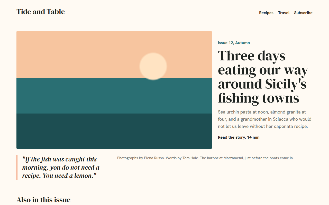 Magazine Layout CSS template preview