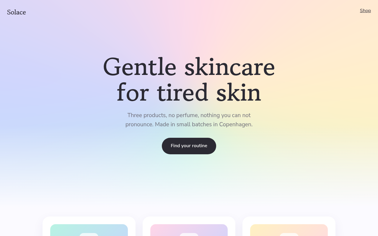 Aurora Gradient CSS template preview