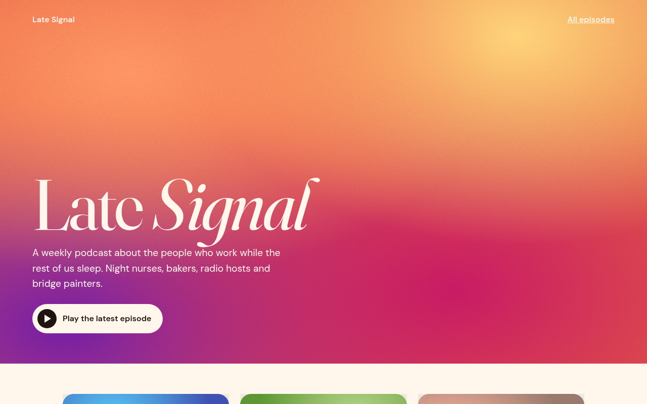 Grainy Gradient CSS template preview