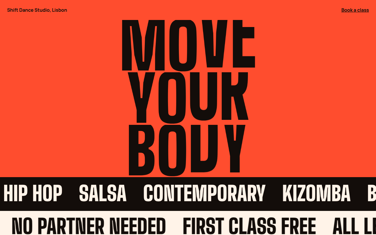 Kinetic Type CSS template preview