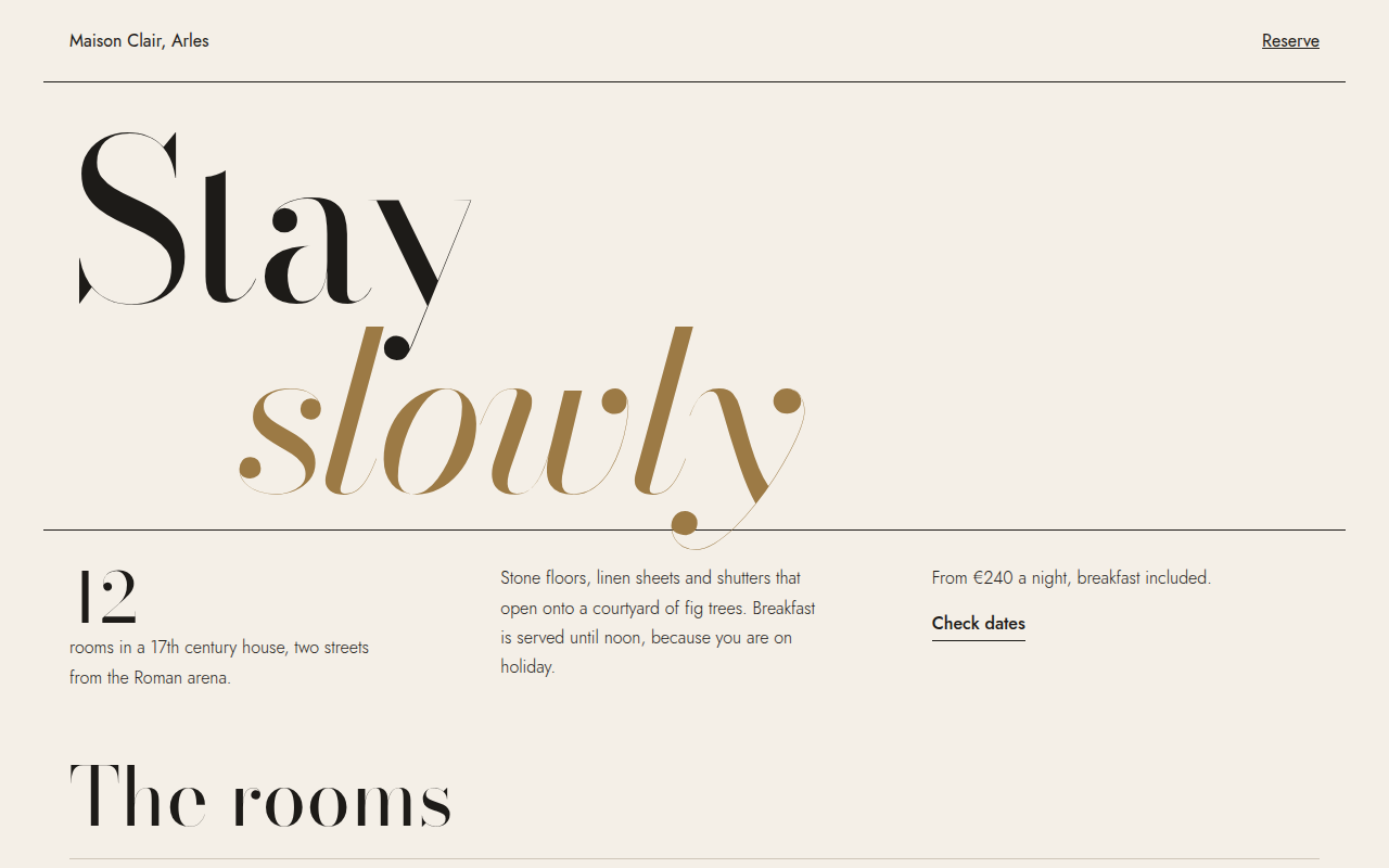 Oversized Serif CSS template preview