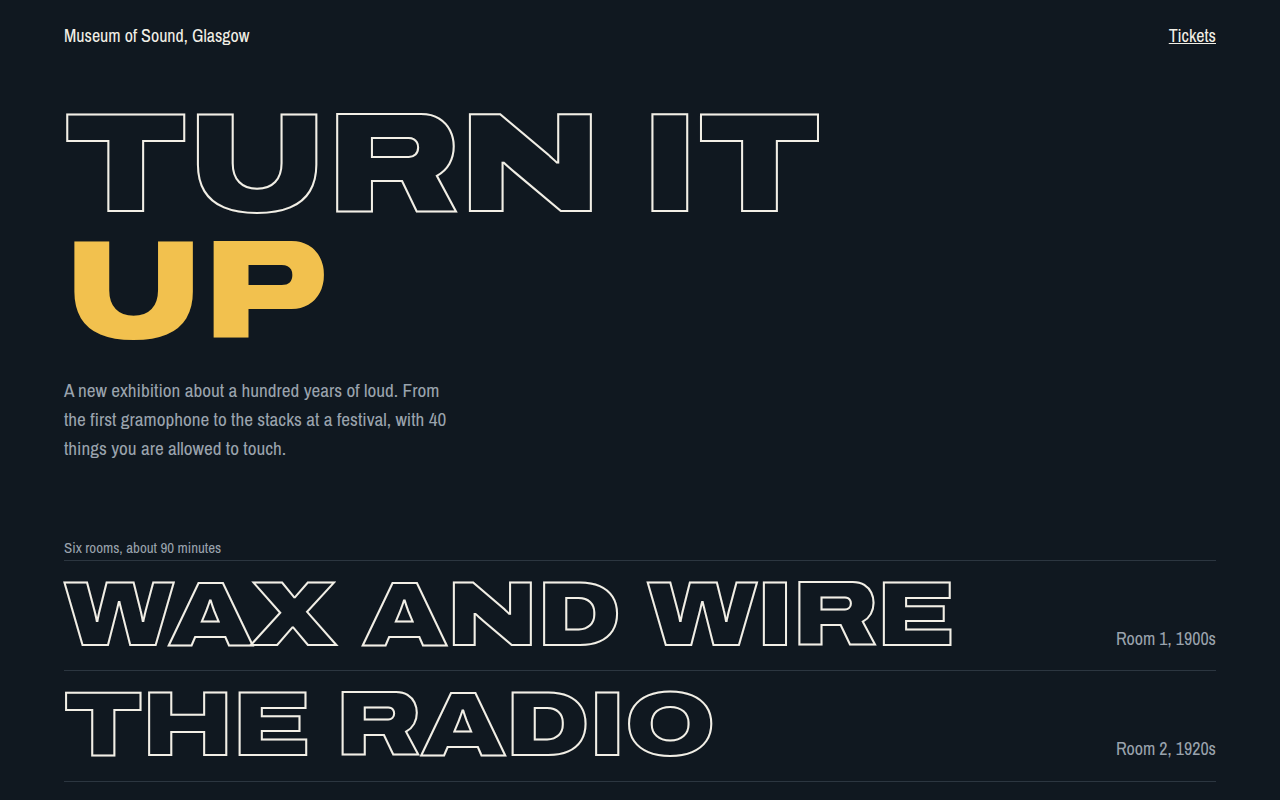 Outline Text CSS template preview