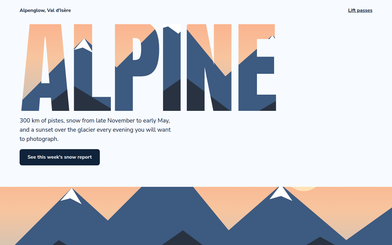 Image in Text CSS template preview