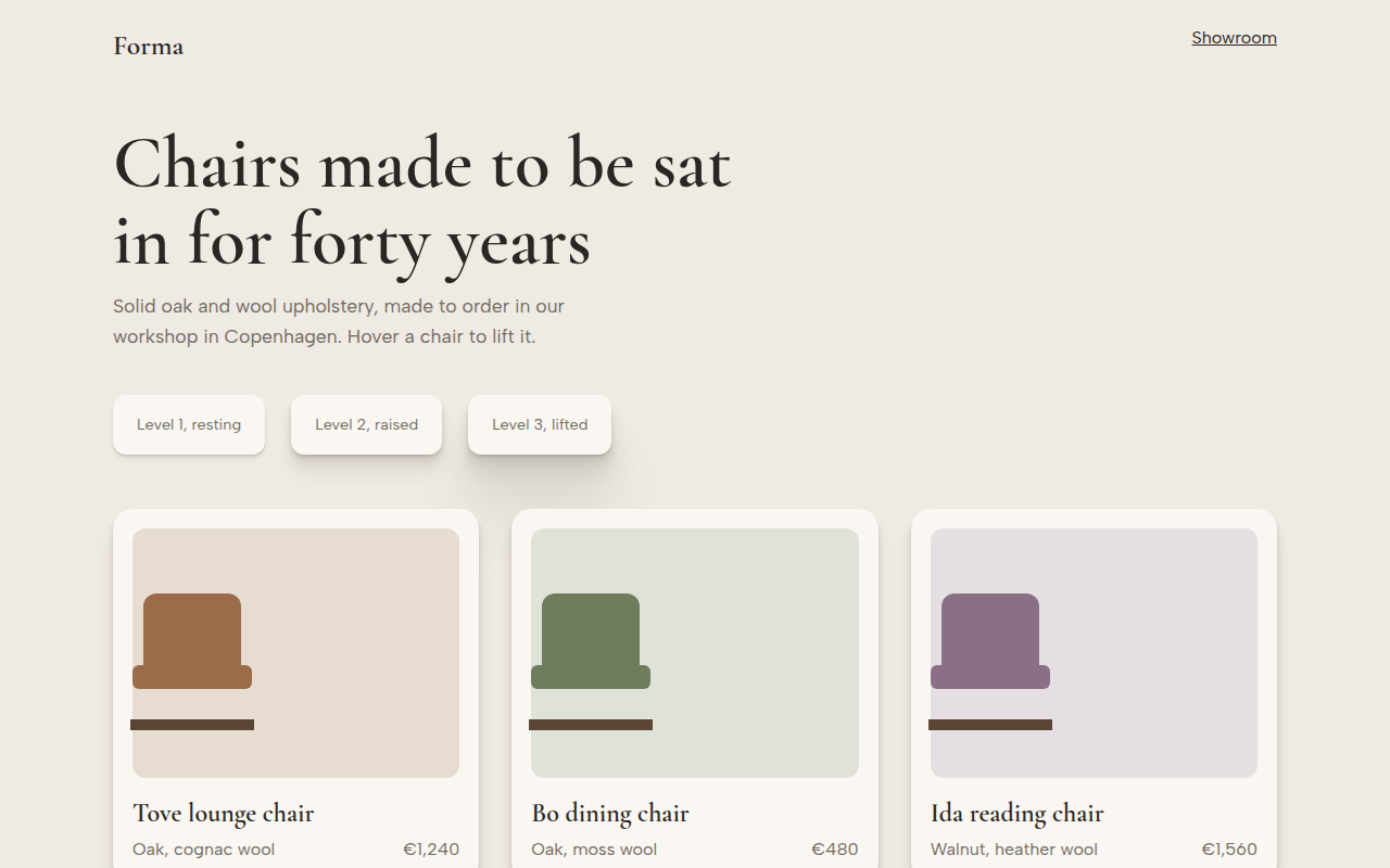 Layered Shadows CSS template preview
