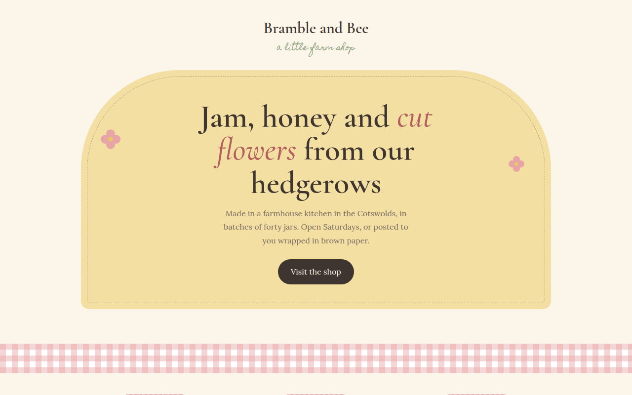 Cottagecore CSS template preview