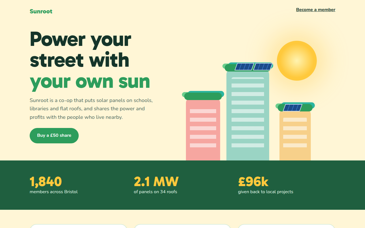 Solarpunk CSS template preview