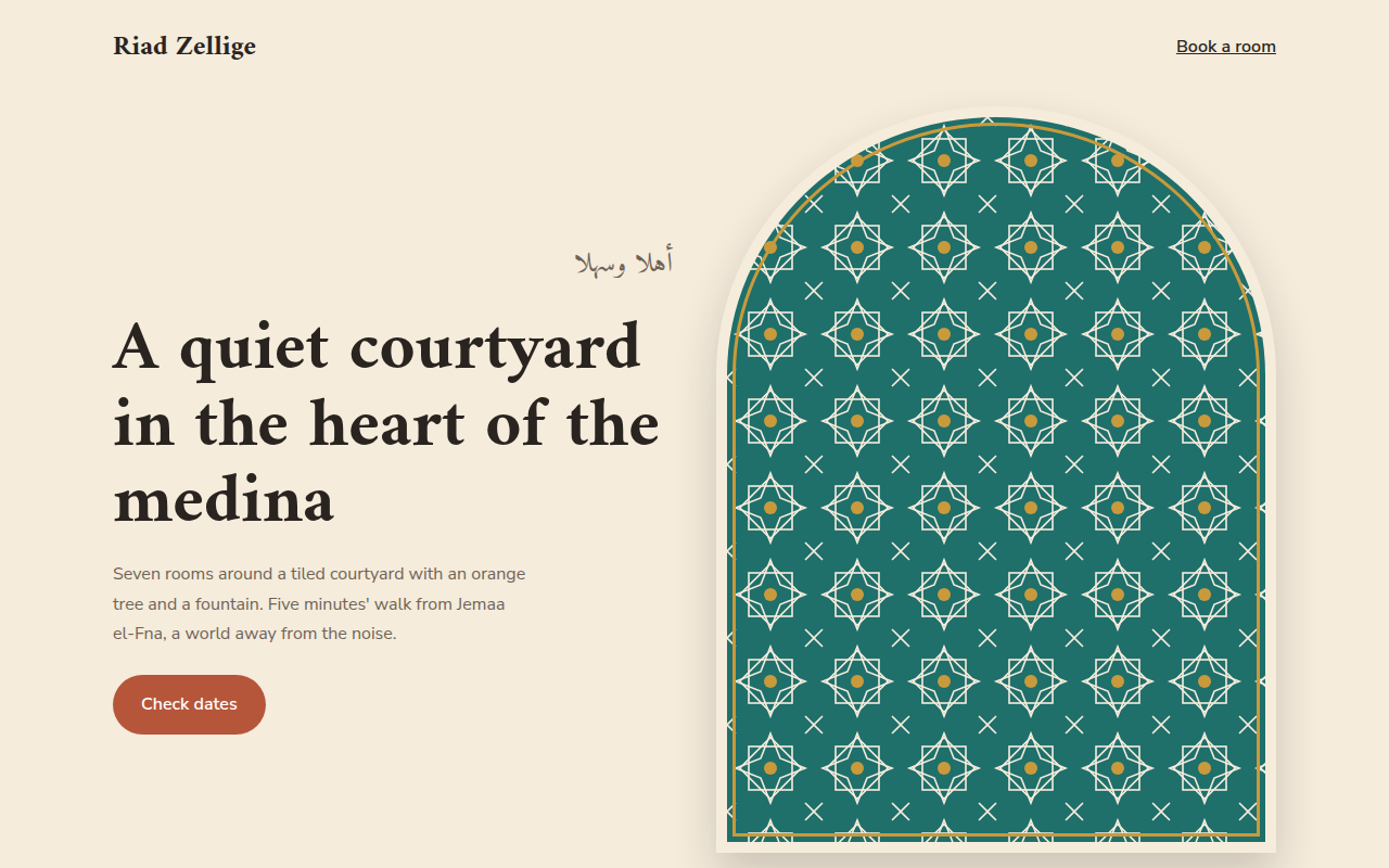 Islamic Geometric CSS template preview