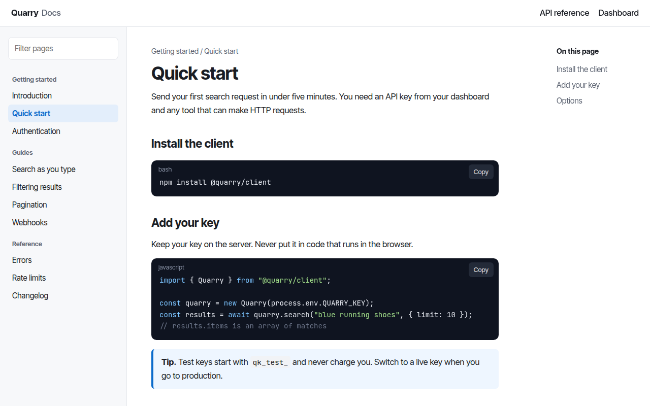 Docs Site CSS template preview
