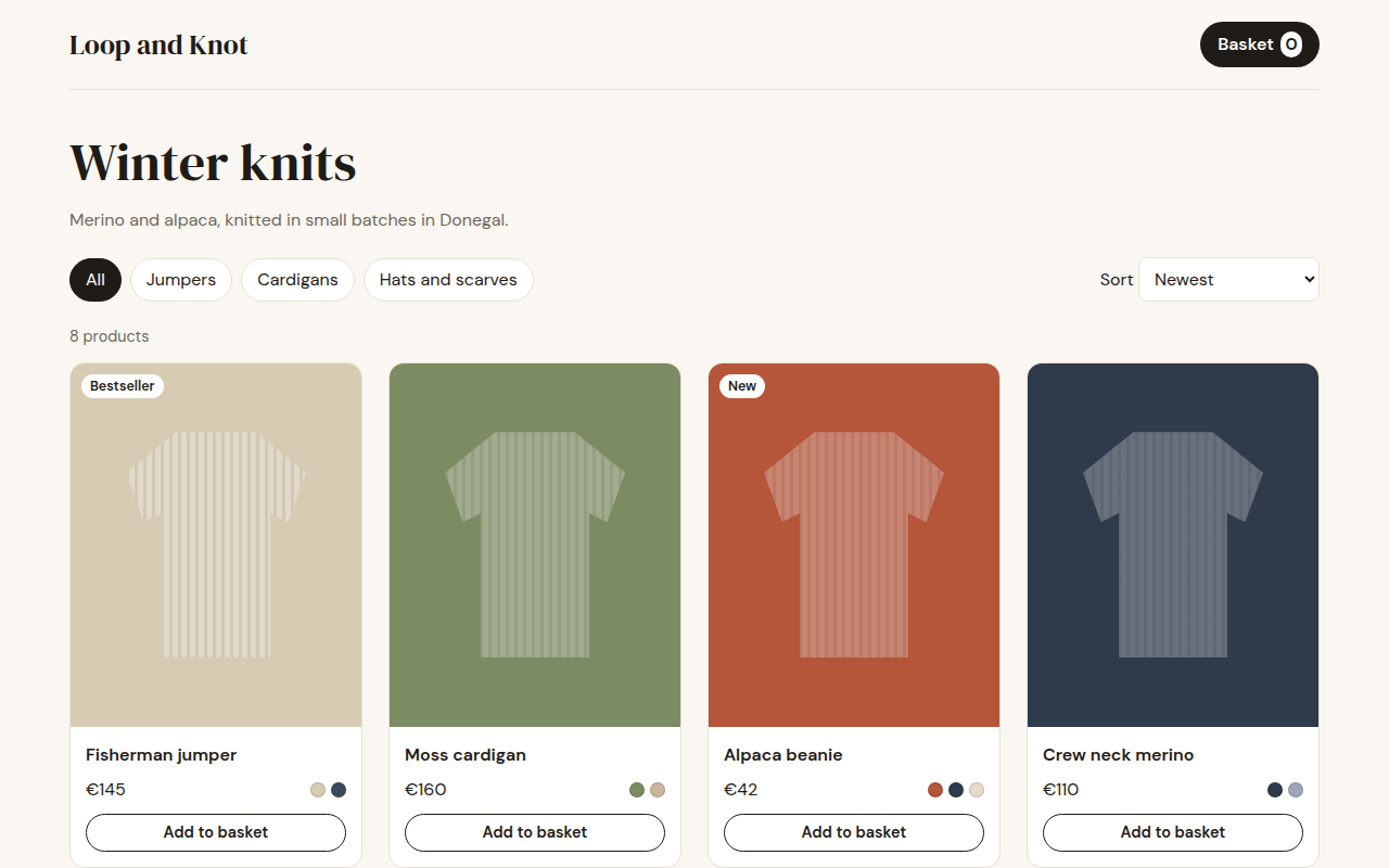 Shop Product Grid CSS template preview