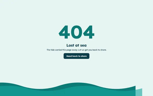Waves 404 page template preview