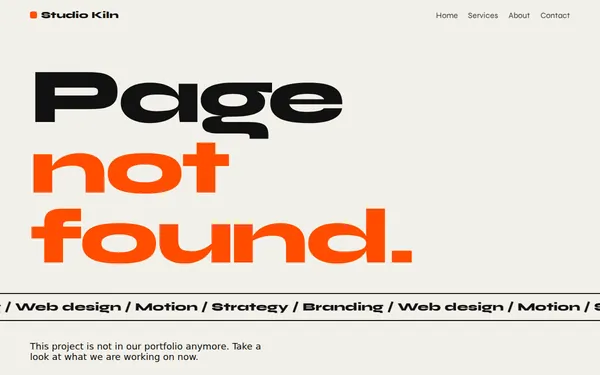 Creative Agency 404 page template preview