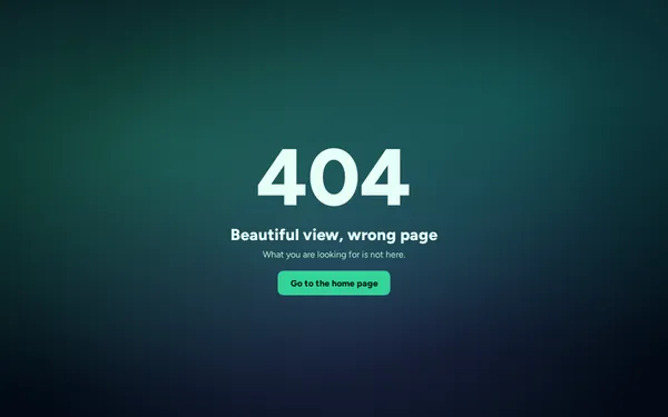 Aurora 404 page template preview