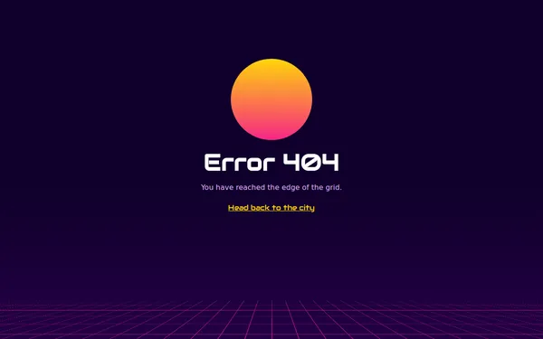 Cyber Grid 404 page template preview
