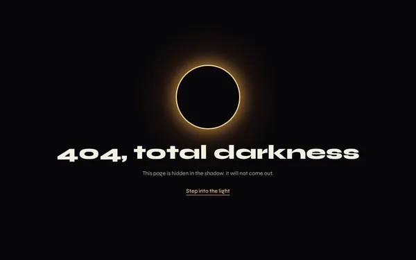 Eclipse 404 page template preview