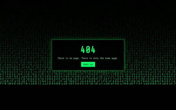 Code Rain 404 page template preview