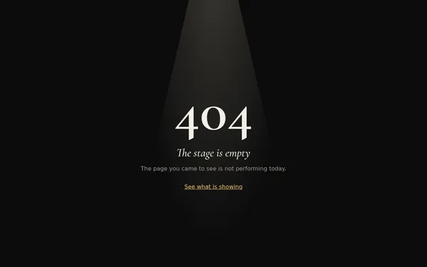 Spotlight 404 page template preview