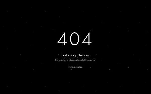Starfield 404 page template preview