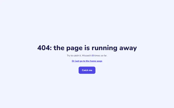 Catch the Page 404 page template preview