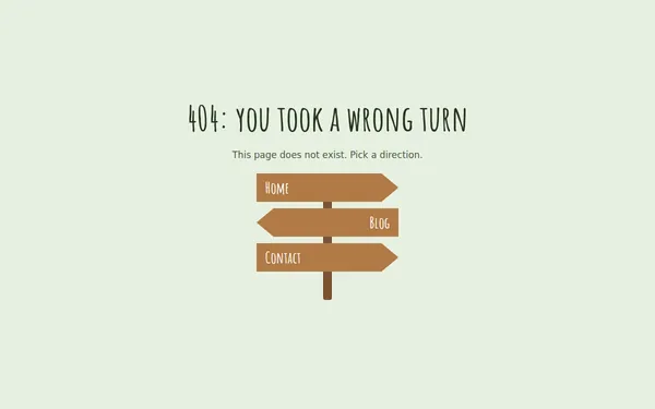 Choose a Path 404 page template preview