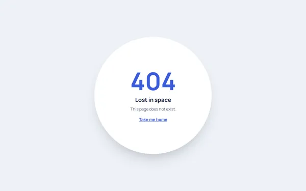 Circle 404 page template preview