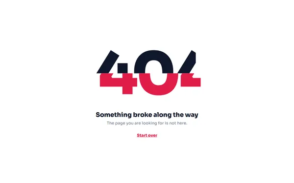 Half Cut 404 page template preview