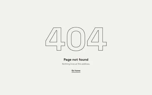 Outline 404 page template preview