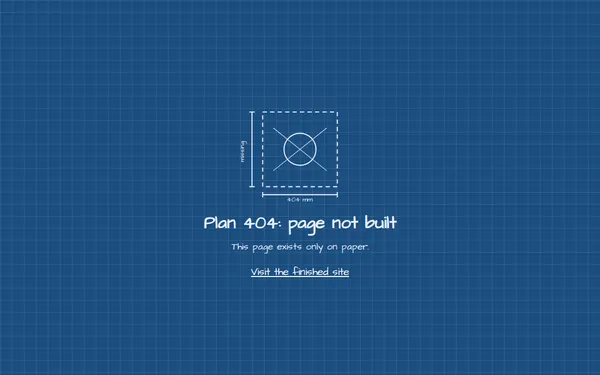 Blueprint 404 page template preview
