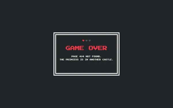8-bit 404 page template preview