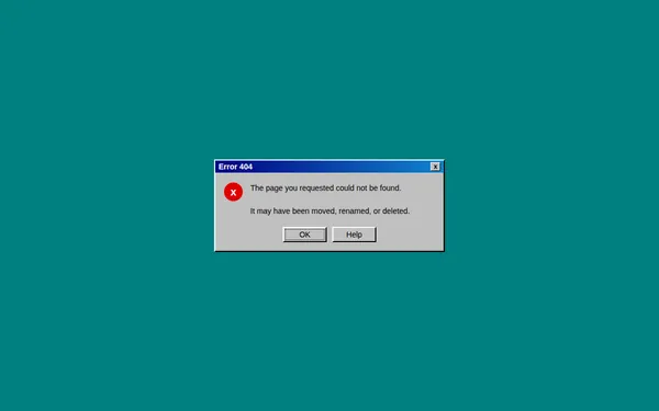 Classic Dialog 404 page template preview