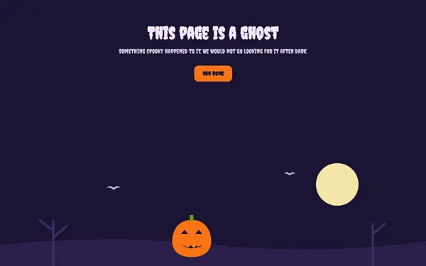 Halloween 404 page template preview