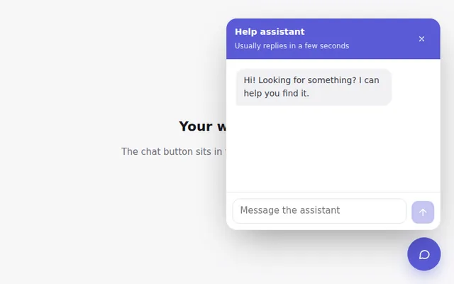 Floating Chat Widget AI UI component preview