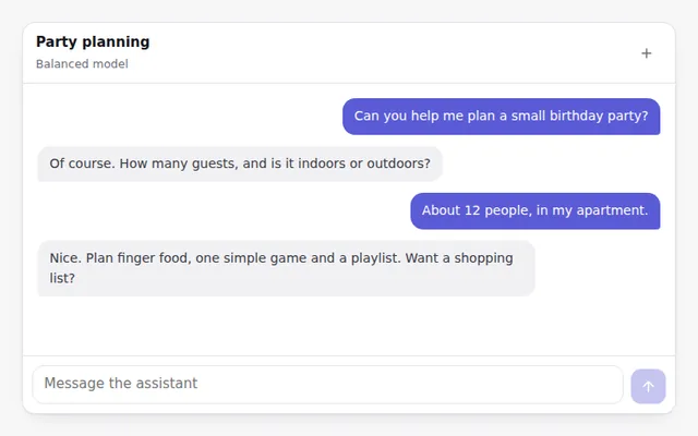 Full Chat Window AI UI component preview