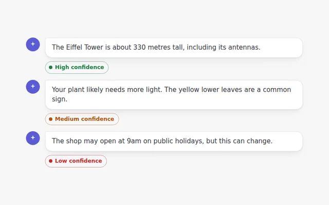 Confidence Badge AI UI component preview