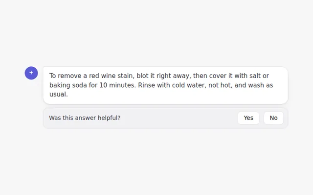 Was This Helpful Bar AI UI component preview