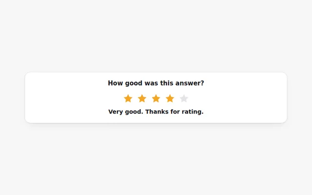Star Rating AI UI component preview