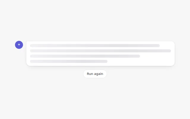 Skeleton Message AI UI component preview