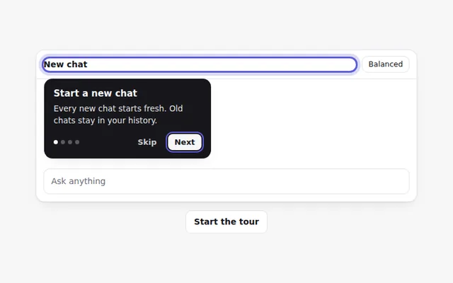 Onboarding Tour AI UI component preview