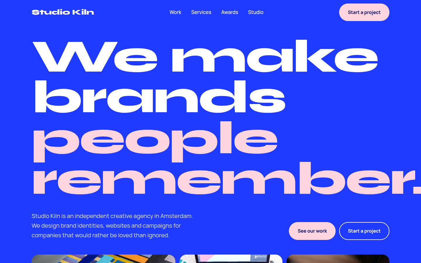 Studio Kiln, free creative agency website template