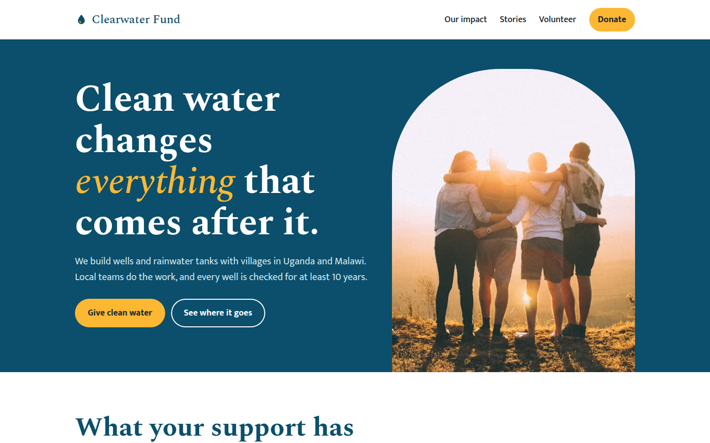 Clearwater Fund, free nonprofit and charity website template