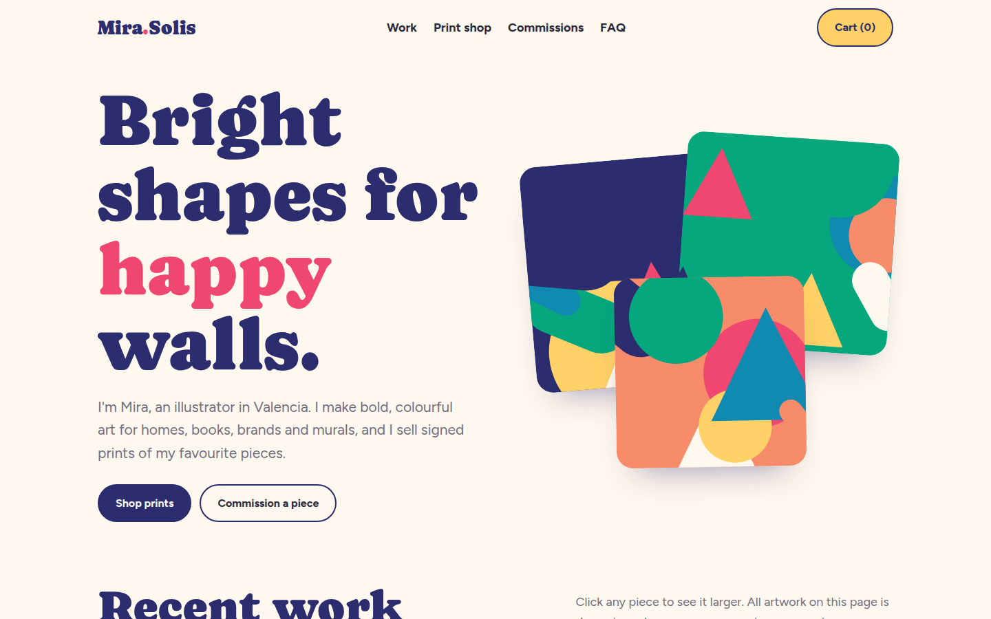 Mira Solis, free artist portfolio website template