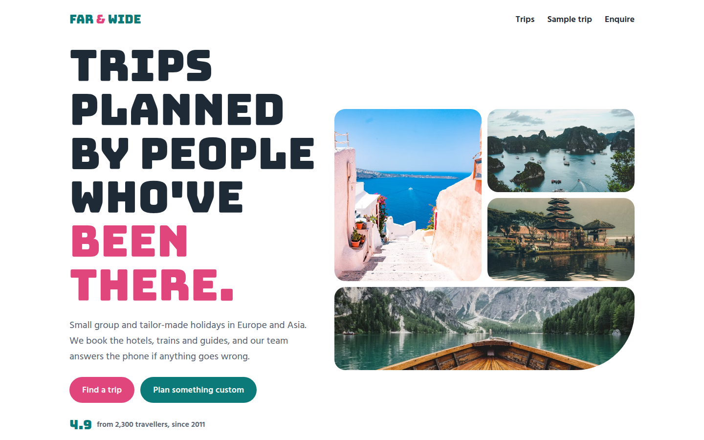 Far & Wide Trips, free travel agency website template